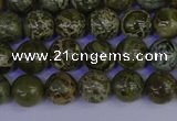 CGJ351 15.5 inches 6mm round green bee jasper beads wholesale