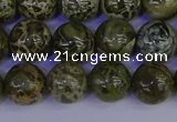 CGJ353 15.5 inches 10mm round green bee jasper beads wholesale