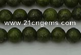 CGJ450 15.5 inches 4mm round green jasper beads wholesale