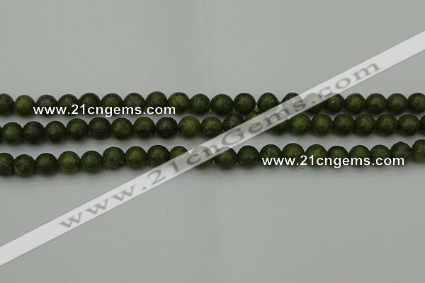 CGJ450 15.5 inches 4mm round green jasper beads wholesale