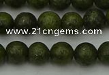 CGJ452 15.5 inches 8mm round green jasper beads wholesale