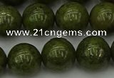 CGJ455 15.5 inches 14mm round green jasper beads wholesale