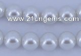 CGL01 10PCS 16 inches 4mm round dyed glass pearl beads wholesale