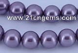 CGL143 10PCS 16 inches 6mm round dyed glass pearl beads wholesale