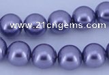 CGL152 10PCS 16 inches 4mm round dyed glass pearl beads wholesale