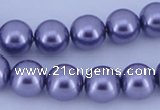 CGL153 10PCS 16 inches 6mm round dyed glass pearl beads wholesale