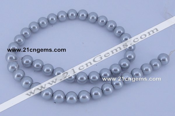 CGL162 10PCS 16 inches 4mm round dyed glass pearl beads wholesale