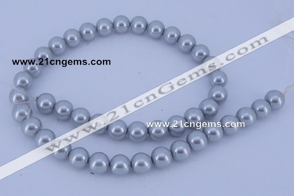 CGL163 10PCS 16 inches 6mm round dyed glass pearl beads wholesale