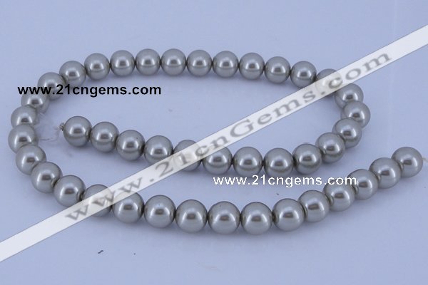 CGL172 10PCS 16 inches 4mm round dyed glass pearl beads wholesale