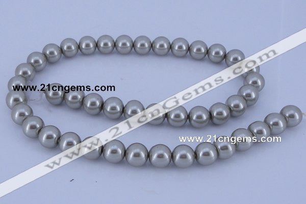 CGL173 10PCS 16 inches 6mm round dyed glass pearl beads wholesale