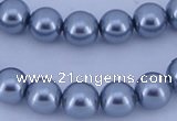 CGL182 10PCS 16 inches 4mm round dyed glass pearl beads wholesale