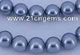 CGL185 5PCS 16 inches 10mm round dyed glass pearl beads wholesale