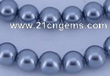 CGL186 5PCS 16 inches 12mm round dyed glass pearl beads wholesale