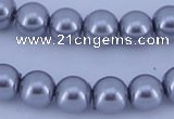 CGL195 5PCS 16 inches 10mm round dyed glass pearl beads wholesale