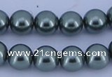 CGL213 10PCS 16 inches 6mm round dyed glass pearl beads wholesale