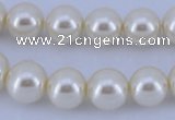 CGL22 10PCS 16 inches 4mm round dyed glass pearl beads wholesale