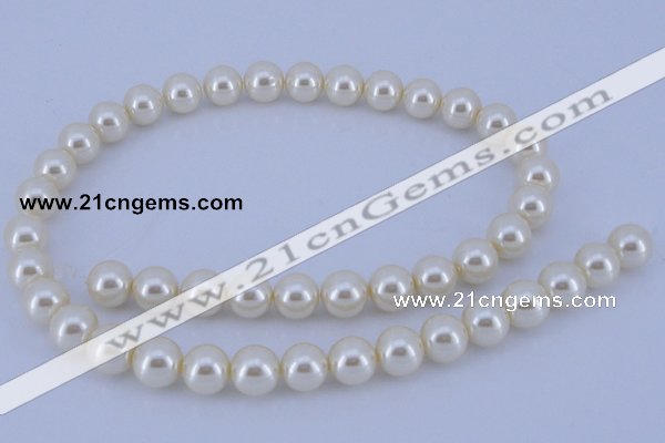 CGL22 10PCS 16 inches 4mm round dyed glass pearl beads wholesale