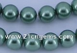 CGL223 10PCS 16 inches 6mm round dyed glass pearl beads wholesale