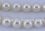 CGL23 10PCS 16 inches 6mm round dyed glass pearl beads wholesale