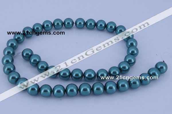 CGL242 10PCS 16 inches 4mm round dyed glass pearl beads wholesale