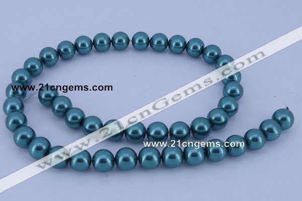 CGL244 10PCS 16 inches 8mm round dyed glass pearl beads wholesale