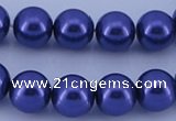 CGL262 10PCS 16 inches 4mm round dyed glass pearl beads wholesale