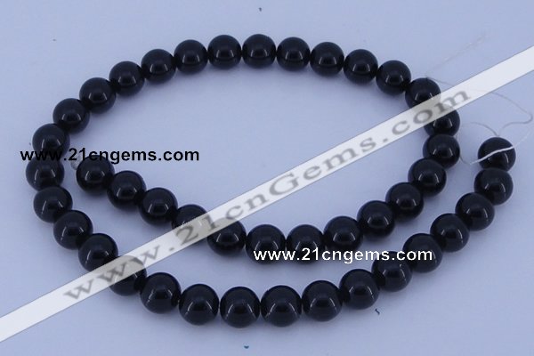 CGL285 5PCS 16 inches 10mm round dyed glass pearl beads wholesale