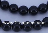 CGL286 5PCS 16 inches 12mm round dyed glass pearl beads wholesale