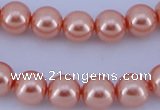 CGL292 10PCS 16 inches 4mm round dyed glass pearl beads wholesale