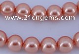 CGL293 10PCS 16 inches 6mm round dyed glass pearl beads wholesale