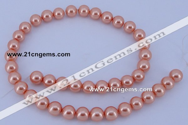 CGL293 10PCS 16 inches 6mm round dyed glass pearl beads wholesale