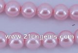 CGL302 10PCS 16 inches 4mm round dyed glass pearl beads wholesale