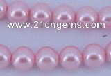 CGL303 10PCS 16 inches 6mm round dyed glass pearl beads wholesale