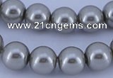 CGL372 10PCS 16 inches 4mm round dyed glass pearl beads wholesale