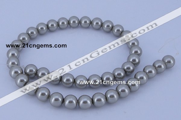 CGL372 10PCS 16 inches 4mm round dyed glass pearl beads wholesale