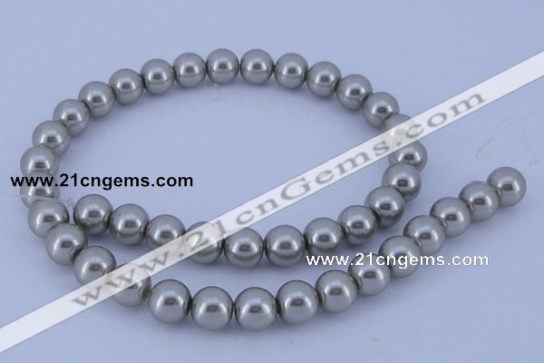 CGL378 5PCS 16 inches 16mm round dyed glass pearl beads wholesale