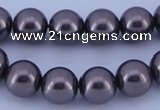 CGL402 10PCS 16 inches 4mm round dyed glass pearl beads wholesale