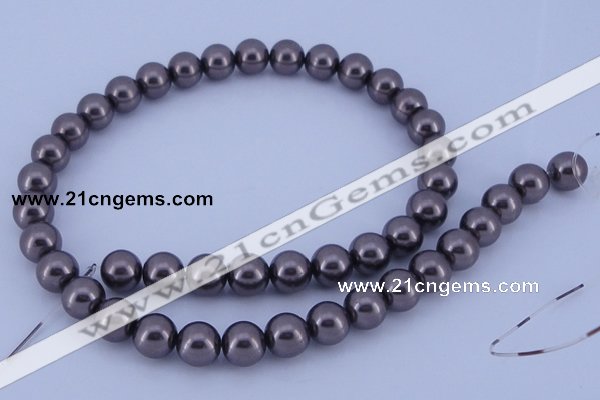 CGL402 10PCS 16 inches 4mm round dyed glass pearl beads wholesale