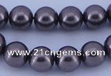 CGL403 10PCS 16 inches 6mm round dyed glass pearl beads wholesale