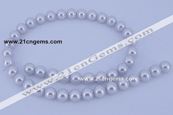 CGL72 10PCS 16 inches 4mm round dyed glass pearl beads wholesale