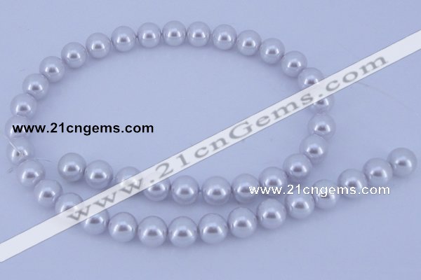 CGL73 10PCS 16 inches 6mm round dyed glass pearl beads wholesale