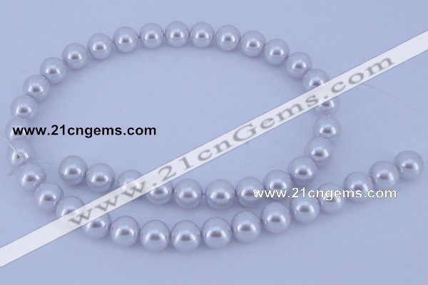 CGL77 5PCS 16 inches 14mm round dyed glass pearl beads wholesale