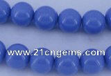 CGL807 10PCS 16 inches 6mm round heated glass pearl beads wholesale