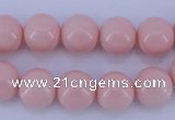 CGL830 10PCS 16 inches 4mm round heated glass pearl beads wholesale