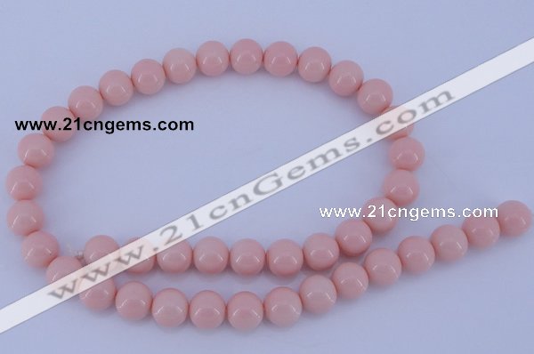 CGL831 10PCS 16 inches 6mm round heated glass pearl beads wholesale