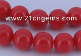 CGL842 10PCS 16 inches 4mm round heated glass pearl beads wholesale