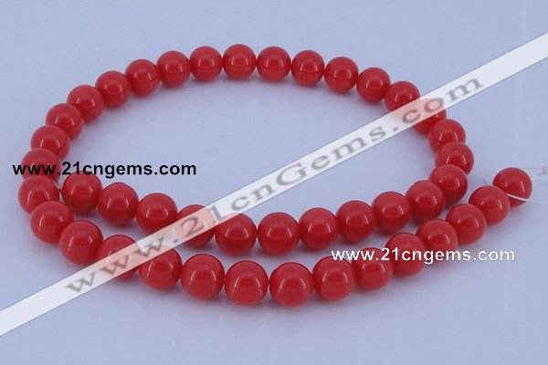 CGL842 10PCS 16 inches 4mm round heated glass pearl beads wholesale