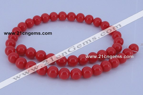 CGL843 10PCS 16 inches 6mm round heated glass pearl beads wholesale