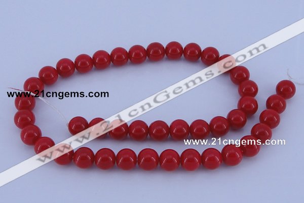 CGL849 10PCS 16 inches 6mm round heated glass pearl beads wholesale