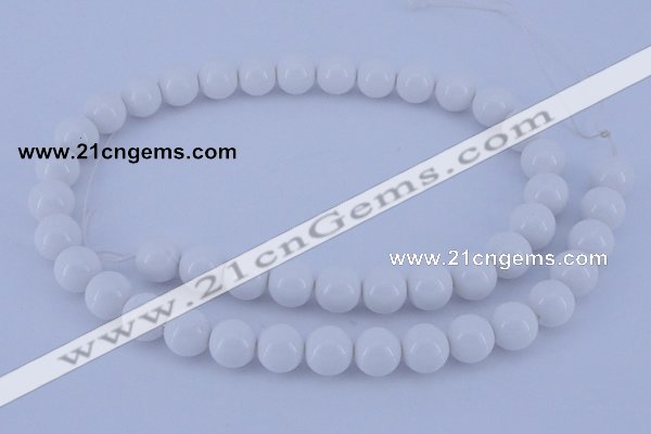 CGL855 10PCS 16 inches 6mm round heated glass pearl beads wholesale